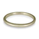 Classic Comfort Fit Wedding Ring, 18K White Gold 2mm Wide by 1.5mm Thick